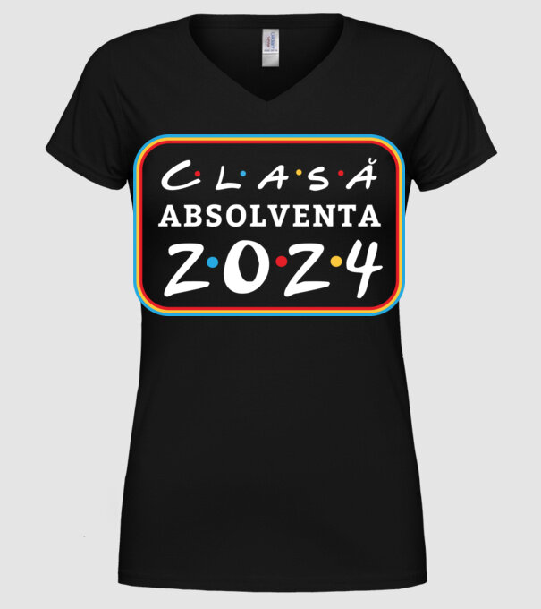 Clasă absolventă friends model negru pe tricou