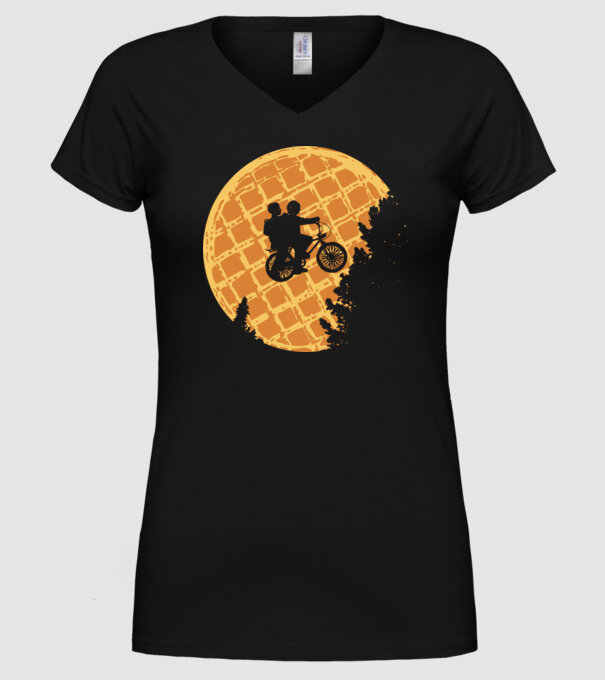 cookie moon stranger things model negru pe tricou