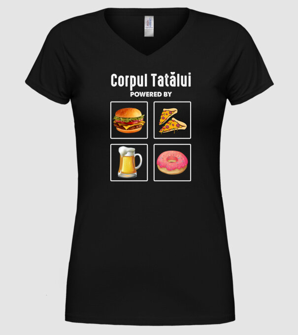 Corpul Tatălui model negru pe tricou