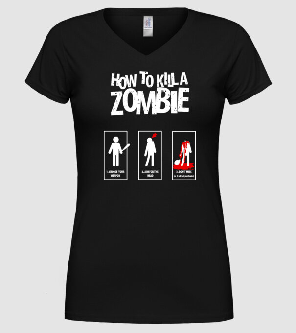 Cum să omorăm zombi model negru pe tricou