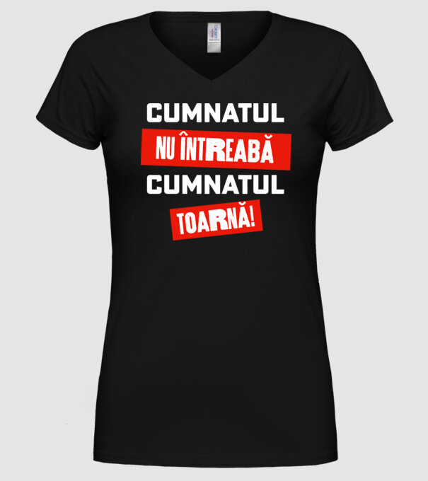 Cumnatul nu întreabă, cumnatul toarnă! model negru pe tricou