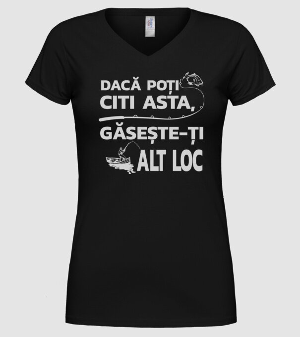 Dacă poți citi asta, găsește-ți alt loc model negru pe tricou