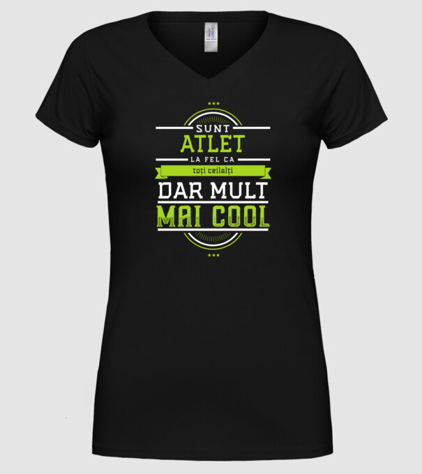 sunt atlet, la fel ca toți ceilalți, dar mult mai cool model negru pe tricou