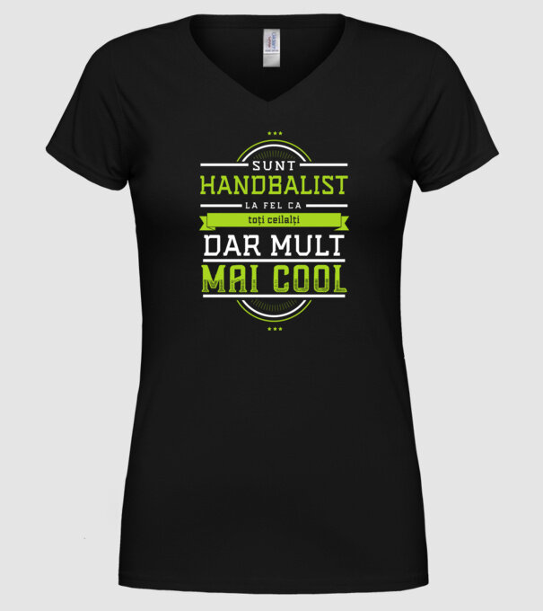 Sunt handbalist, la fel ca toți ceilalți, dar mult mai cool model negru pe tricou