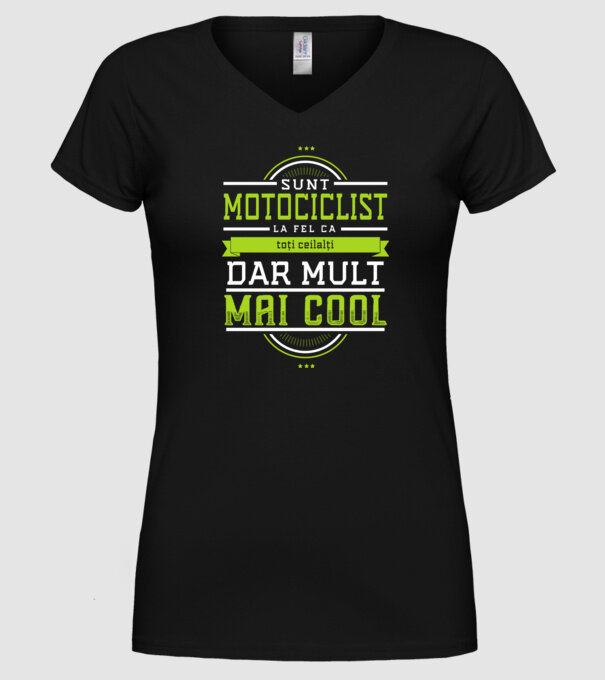 sunt motociclist, la fel ca toți ceilalți, dar mult mai cool model negru pe tricou