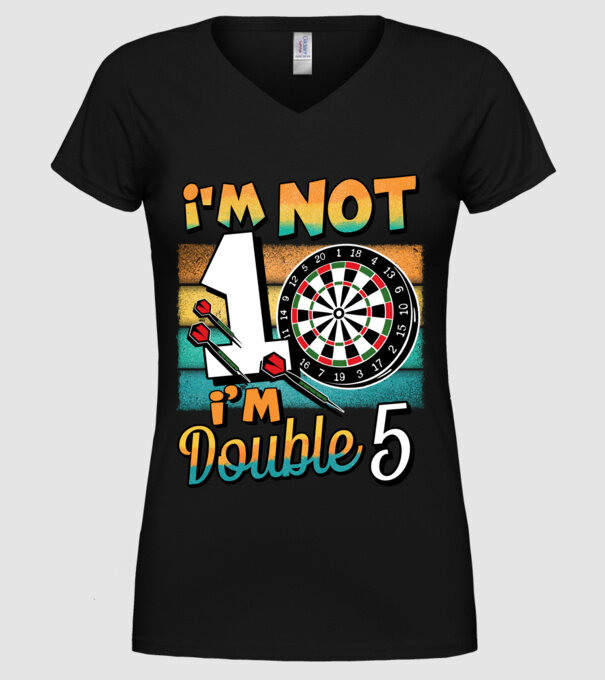Darts Birthday 10 years old model negru pe tricou
