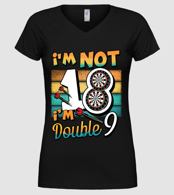 Darts Birthday 18 years old model negru pe tricou