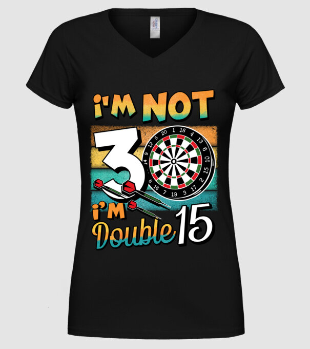 Darts Birthday 30 years old model negru pe tricou