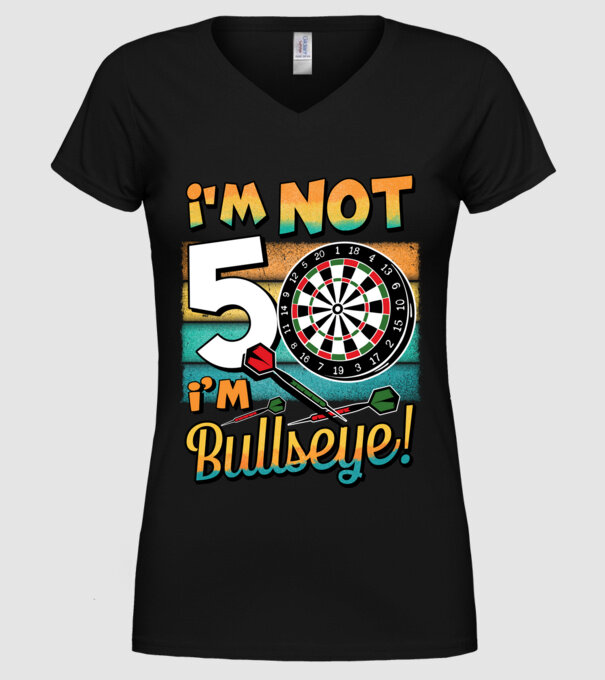 Darts Birthday 50 years old model negru pe tricou