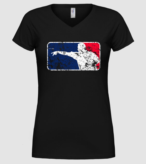 Darts League Destroy model negru pe tricou