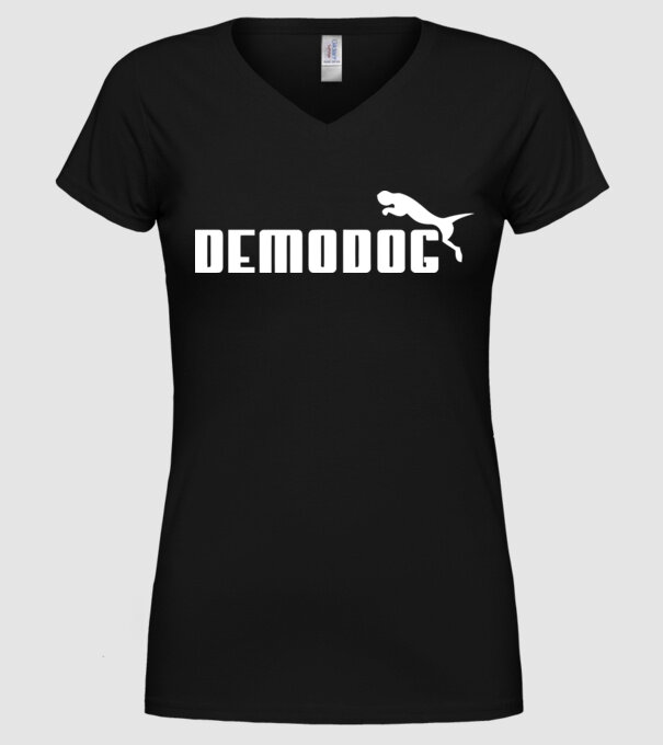 demodog logo model negru pe tricou