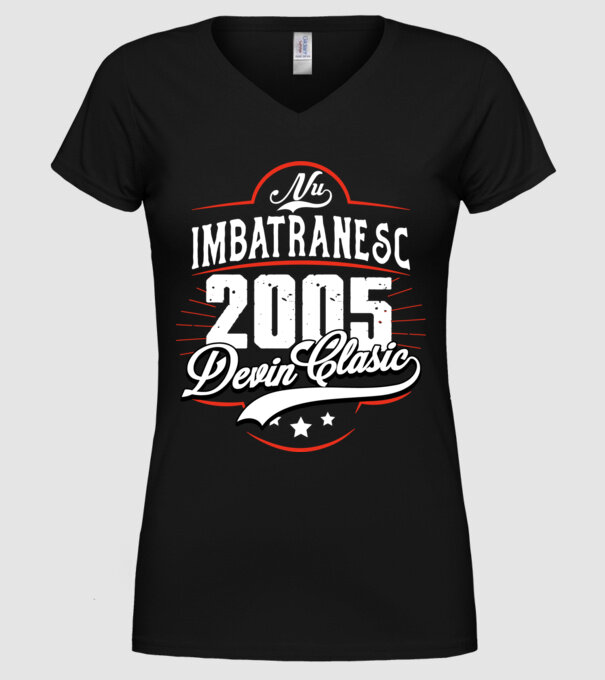 Devin Clasic - 2005 model negru pe tricou