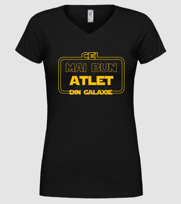 Cel mai bun atlet din galaxie model negru pe tricou