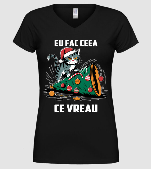 Eu fac ceea ce vreau Negru model negru pe tricou