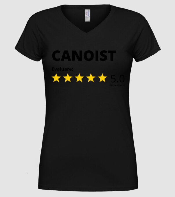 Evaluare 5 CANOIST model negru pe tricou