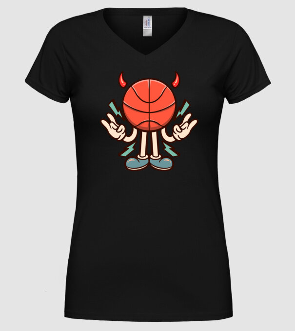 Evil basketball model negru pe tricou