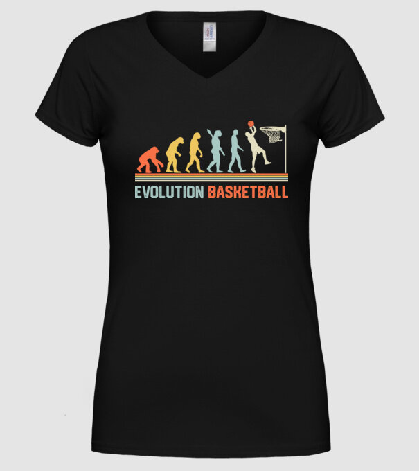 Evolution basketball model negru pe tricou