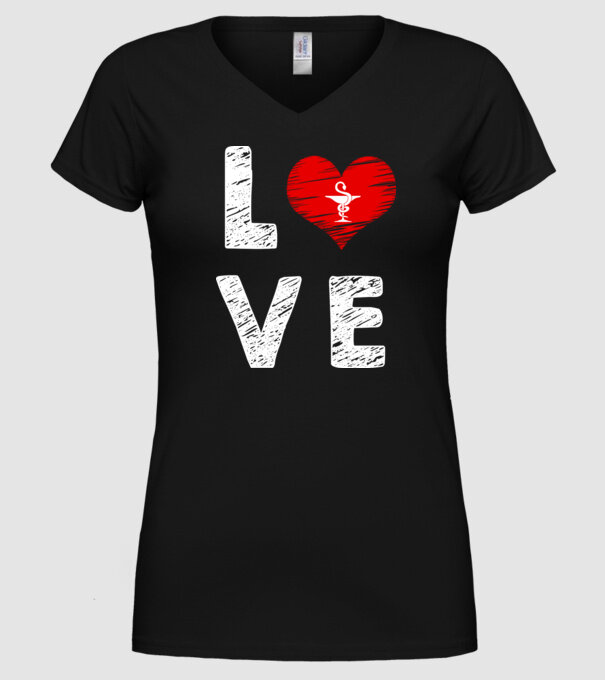 Farmacist love model negru pe tricou
