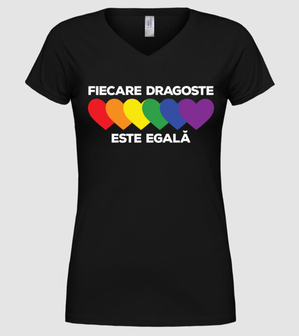 Fiecare dragoste este egală model negru pe tricou