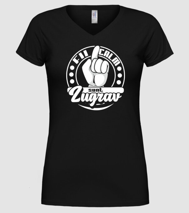 Fii calm... sunt zugrav model negru pe tricou