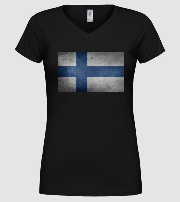 FINLAND model negru pe tricou