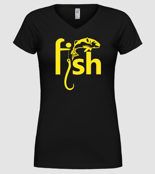 Fish model negru pe tricou