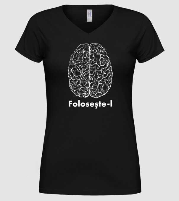 Folosește-l model negru pe tricou