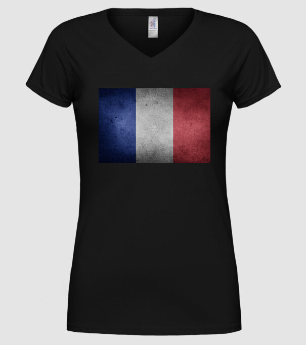 FRANCE model negru pe tricou