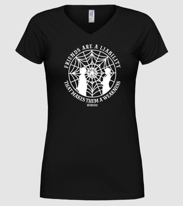 Friends are liability model negru pe tricou