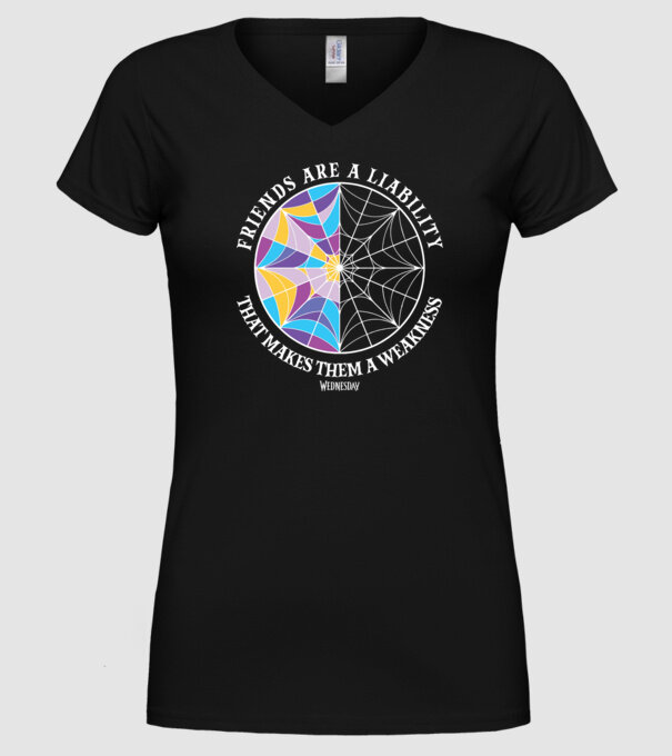 Friends are liability model negru pe tricou