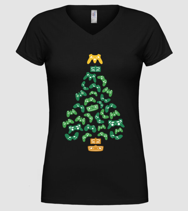 Gamer tree model negru pe tricou