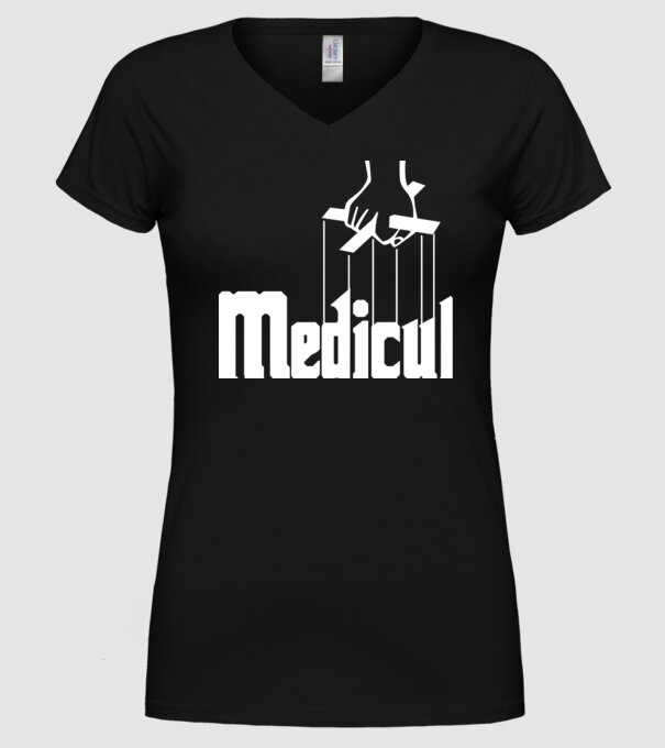 Medicul model negru pe tricou