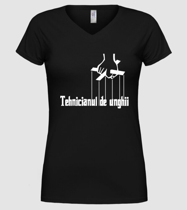 Tehnicianul de unghii model negru pe tricou