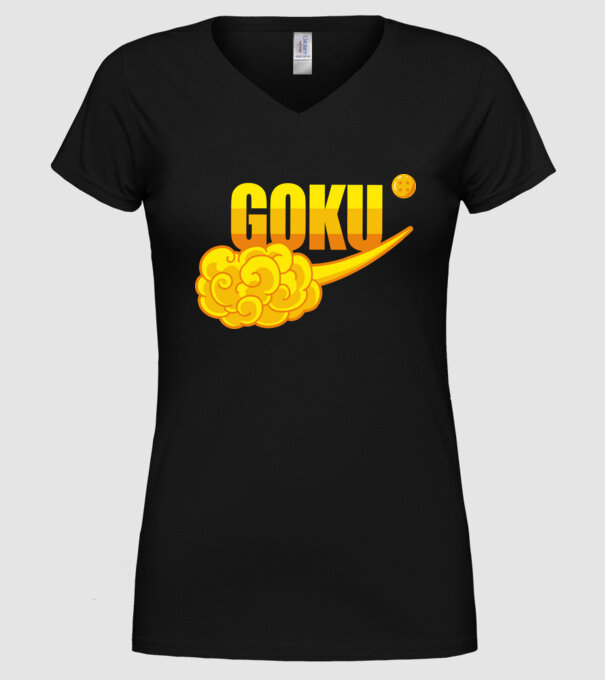 goku cloud model negru pe tricou
