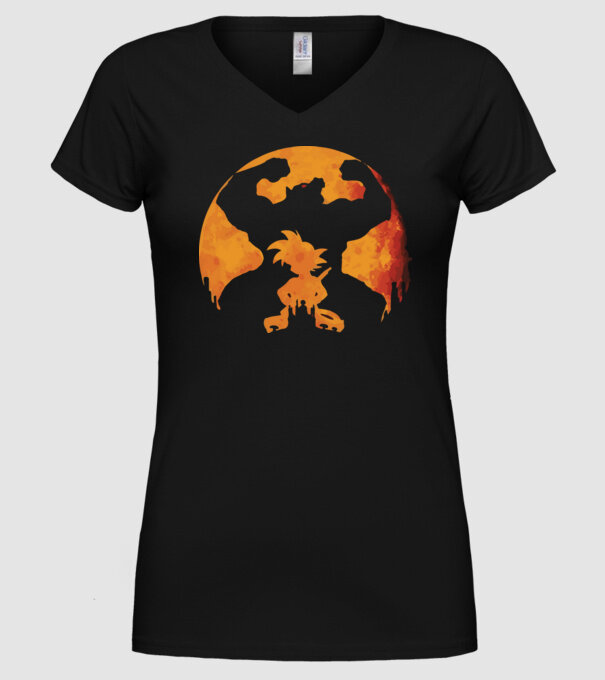 goku sunset model negru pe tricou
