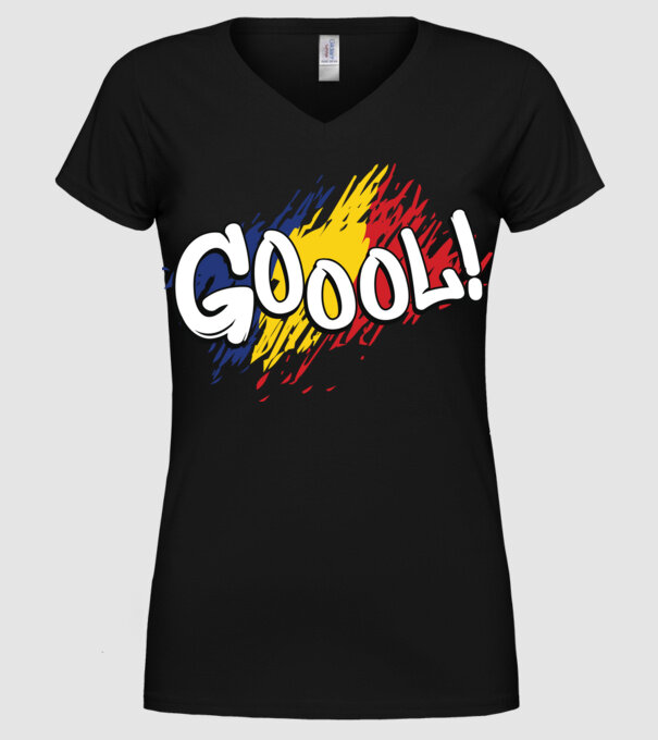 GOOOL model negru pe tricou