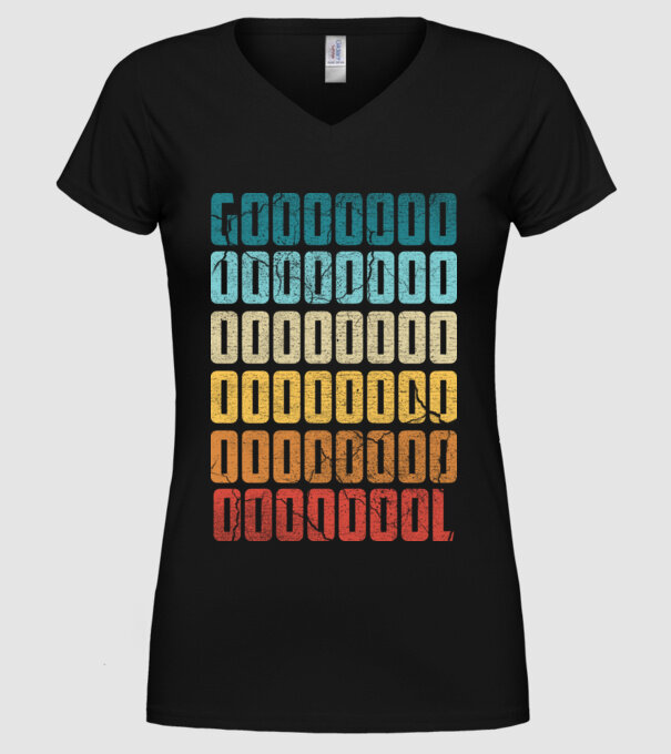GOOOL retro model negru pe tricou