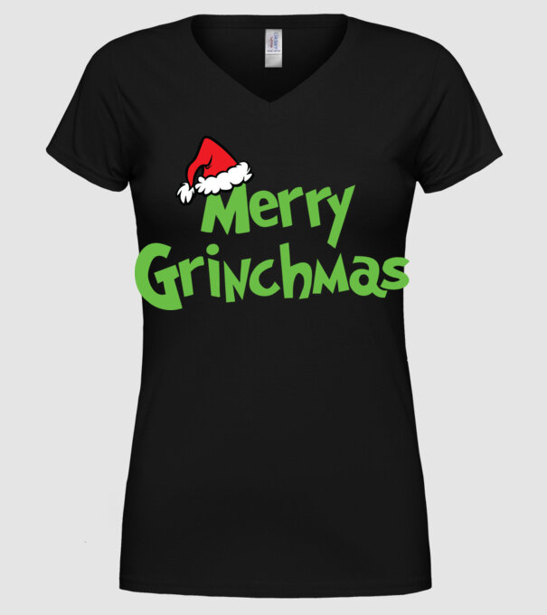 Grinchmas model negru pe tricou