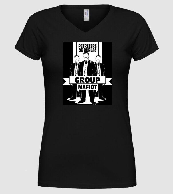 Group Mafiot model negru pe tricou
