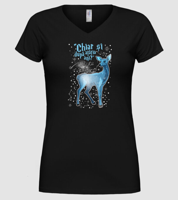 Harry Potter Valentine model negru pe tricou
