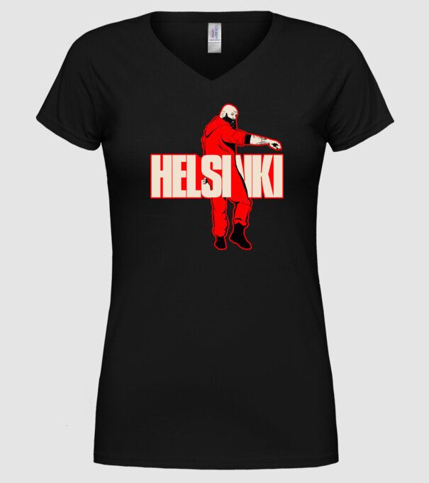 helsinki la casa de papel model negru pe tricou