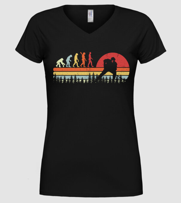 Hockey evolution model negru pe tricou
