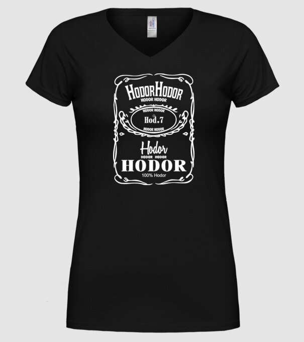hodor model negru pe tricou