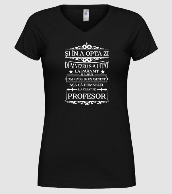 i în a opta zi Dumnezeu s-a uitat la pământ și a spus model negru pe tricou