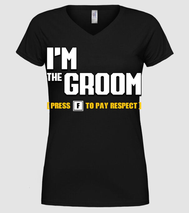 I'm the Groom model negru pe tricou