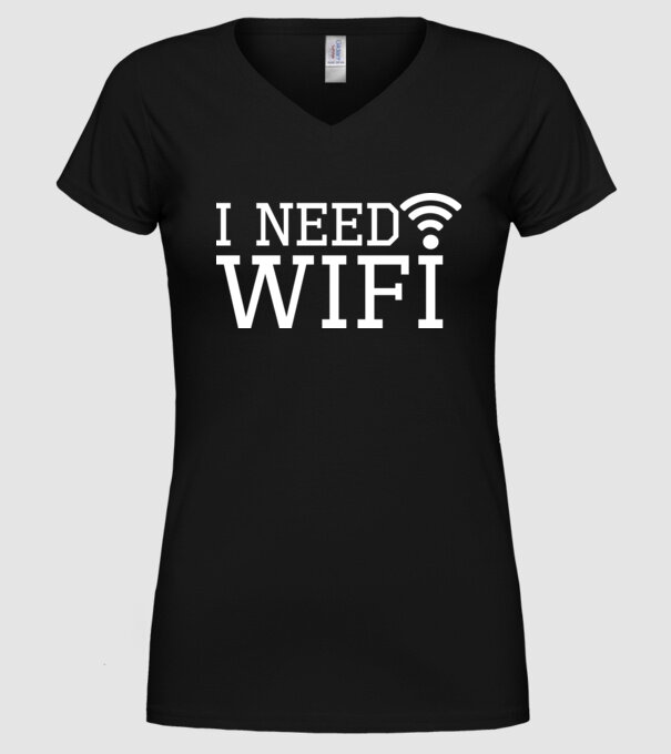 I need wifi model negru pe tricou