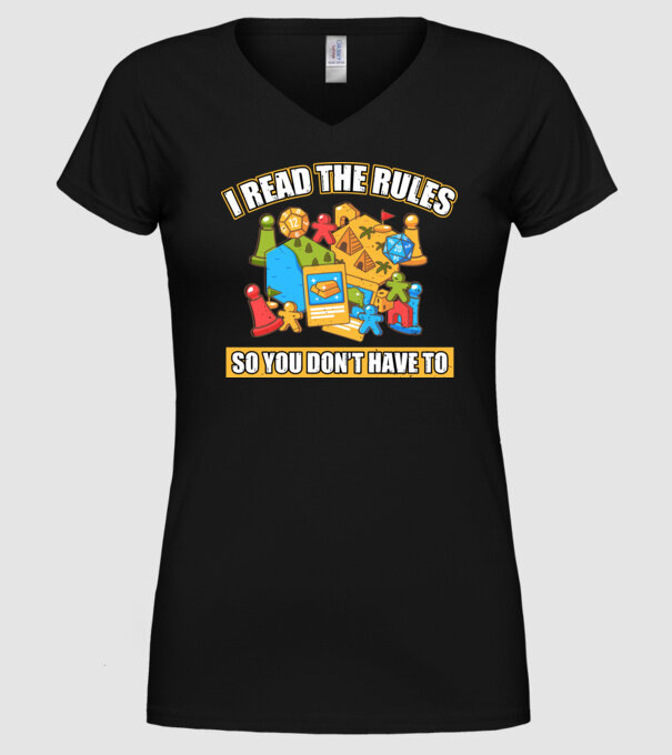 I read the rules model negru pe tricou