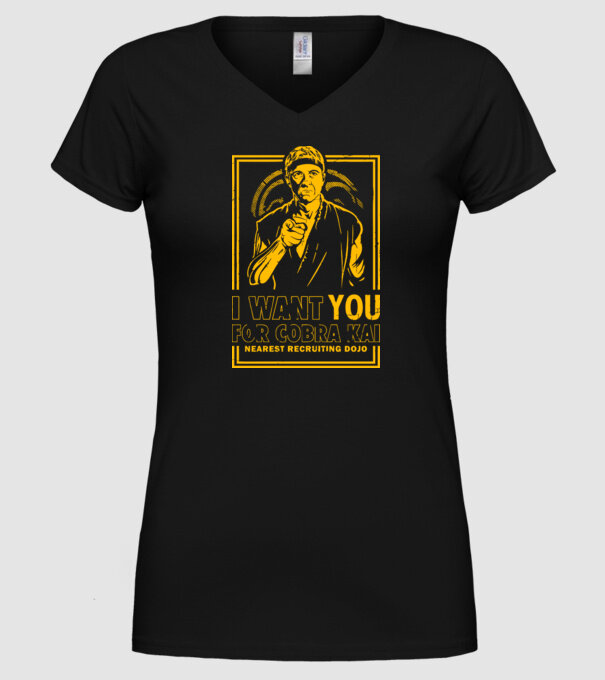 I want you cobra kai model negru pe tricou