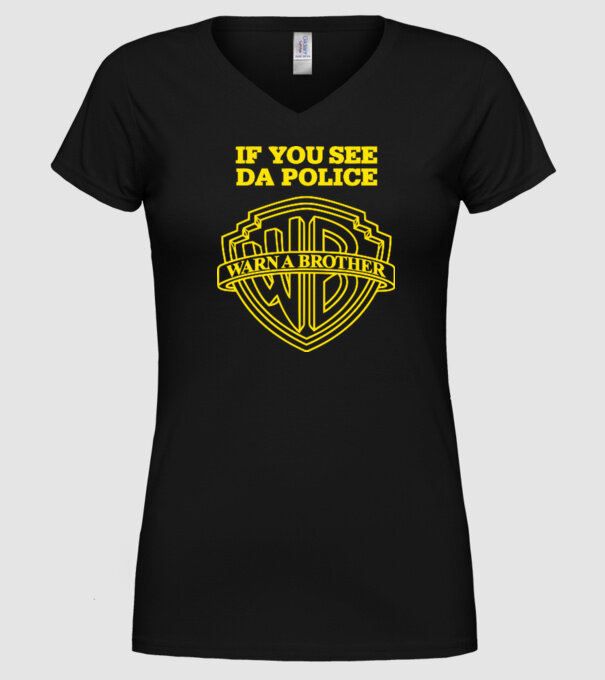 if you see da police model negru pe tricou