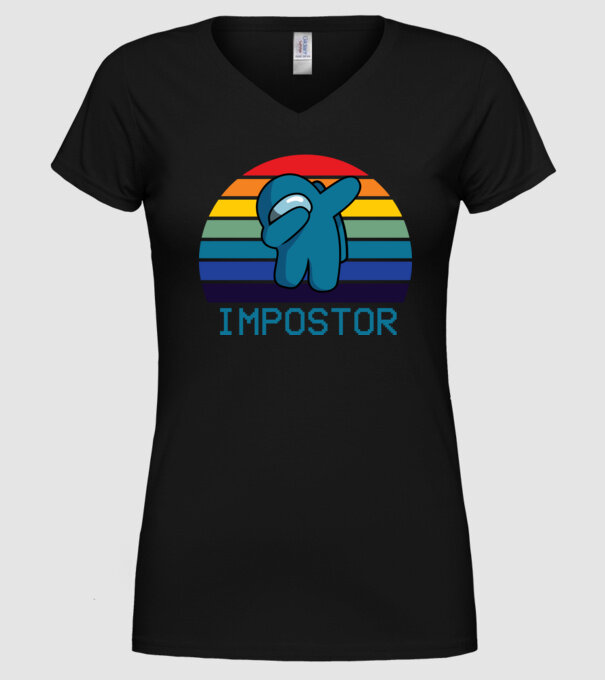 Impostor model negru pe tricou